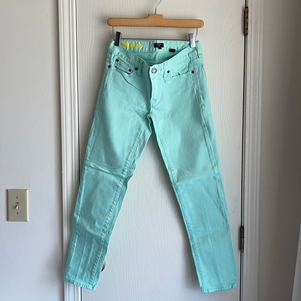 JCrew mint green toothpick jeans size 26 - Picture 2 of 7